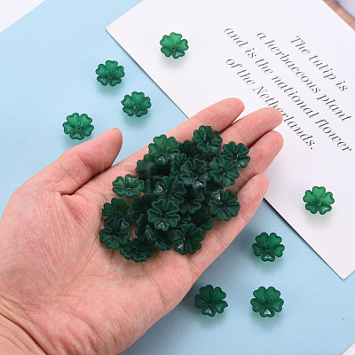 Transparent Frosted Acrylic Bead Caps MACR-S371-04A-735-1