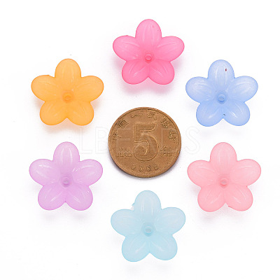Frosted Acrylic Bead Caps MACR-S371-08A-1