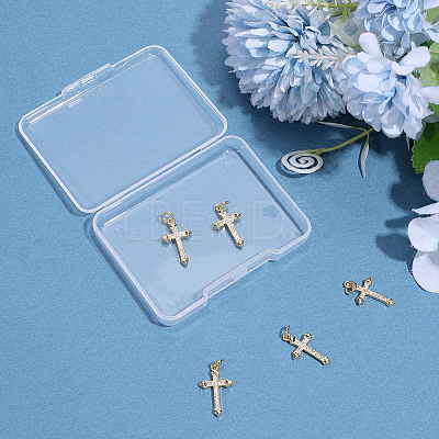 8Pcs Brass Micro Pave Clear Cubic Zirconia Pendants KK-SC0007-99-1