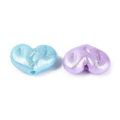 Textured Opaque Acrylic Beads OACR-N160-09-1