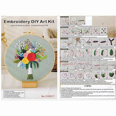 DIY Bouquet Pattern Embroidery Kit LS-DIY-O021-14A-1