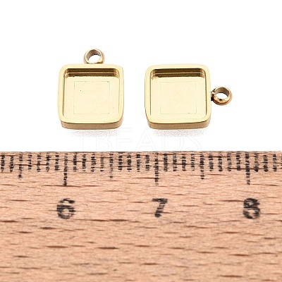 304 Stainless Steel Pendant Cabochon Component STAS-Q113-21B-G-1