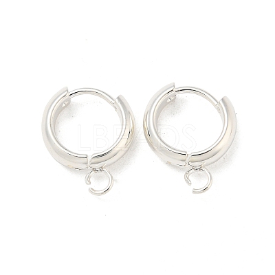 201 Stainless Steel Huggie Hoop Earring Findings STAS-P283-01V-S-1