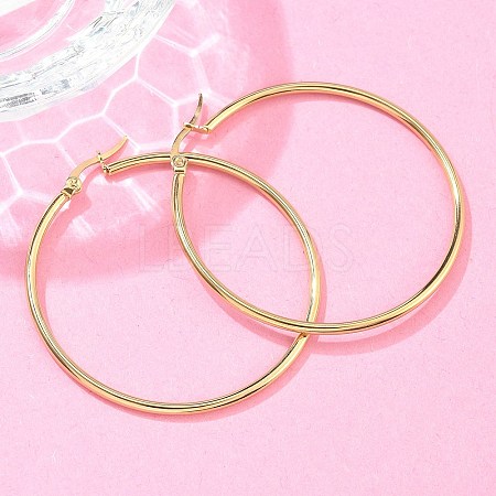 304 Stainless Steel Hoop Earrings X-EJEW-N0016-11G-H-1