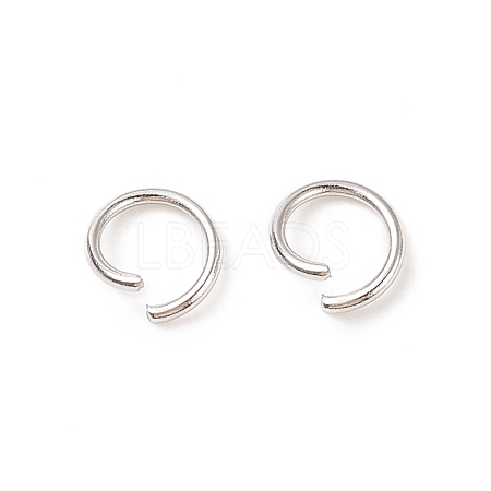 Tarnish Resistant 304 Stainless Steel Open Jump Rings X-STAS-R049-6x0.8mm-1