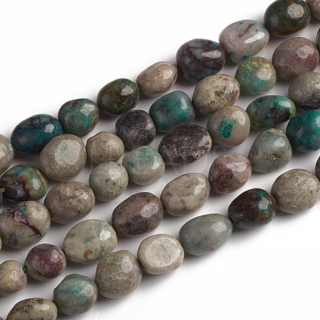 Natural Chrysocolla Beads Strands G-D0002-D70-1