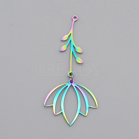 Ion Plating(IP) 201 Stainless Steel Big Pendants STAS-S105-LA590-1