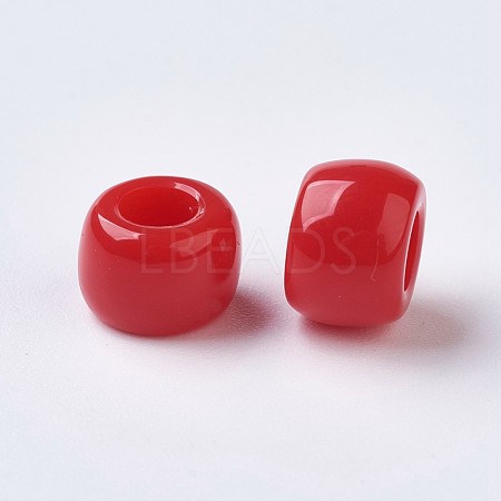 Resin Large Hole Beads X-RESI-WH0002-06E-1