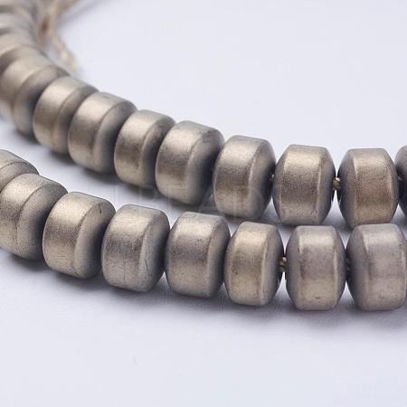 Electroplate Non-Magnetic Synthetic Hematite Beads Strands G-F510-29A-1