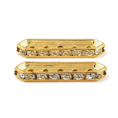 Brass Crystal Rhinestone Spacer Bars RB-T019-01A-G-1