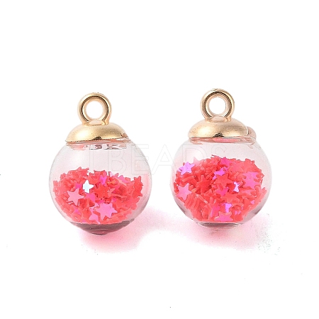 Glass Round Pendants GLAA-P063-01G-10-1