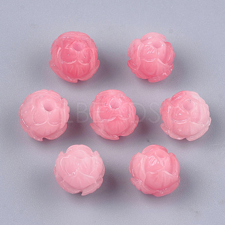 Synthetic Coral Carve Beads CORA-S027-34A-1