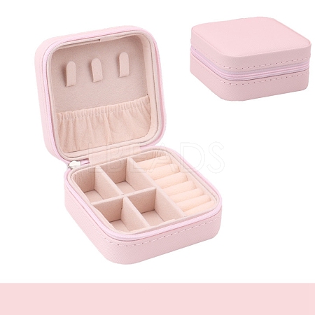 Square PU Leather Jewelry Set Box PAAG-PW0012-05B-1