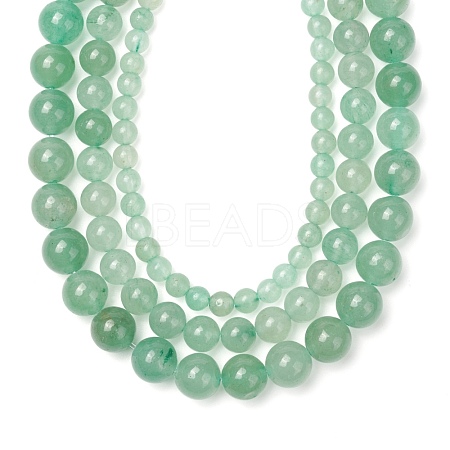 3 Strand 3 Sizes Natural Green Aventurine Beads Strands G-FS0001-02-1