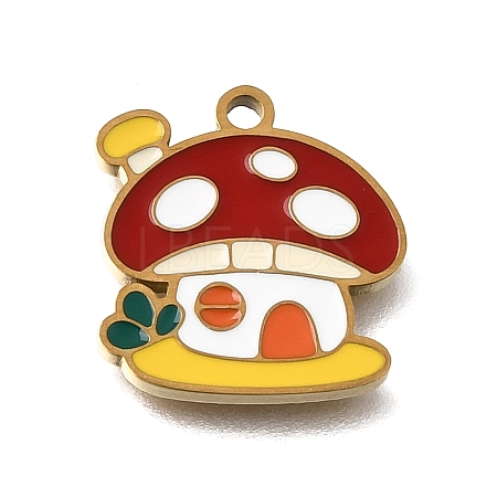 304 Stainless Steel Enamel Pendants SA-CBAA2E4-10E-G-1