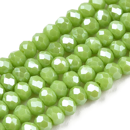 Electroplate Glass Beads Strands EGLA-A034-P1mm-A28-1