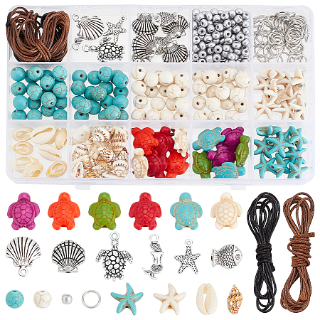   DIY Synthetic Turquoise Bracelet Necklace Making Kit DIY-PH0022-47-1