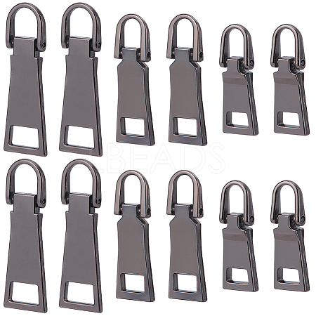 18Pcs 3 Styles Alloy Zipper Pull Tabs FIND-CY0001-83B-1