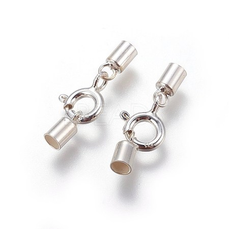 925 Sterling Silver Spring Ring Clasps STER-G019-D-08S-1
