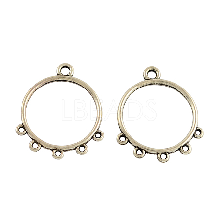 Tibetan Style Alloy Ring Chandelier Components Links X-TIBE-3818-AS-LF-1