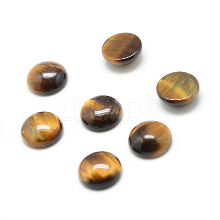 Natural Tiger Eye Gemstone Cabochons G-T020-18mm-26-1