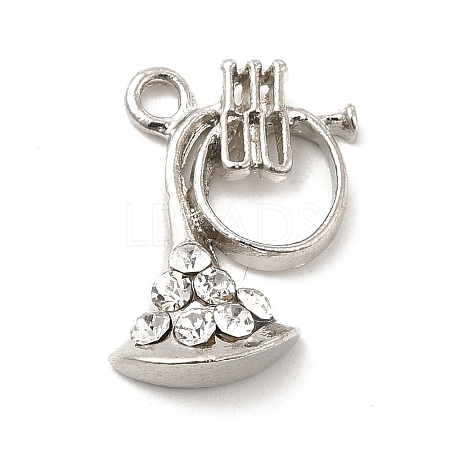 Rack Plating Alloy Rhinestone Pendants ALRI-M006-08P-1