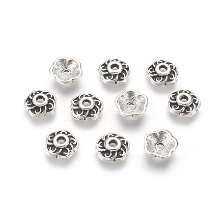 Tibetan Style Alloy Bead Caps LF0459Y-NF-1