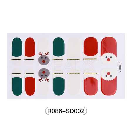 Christmas Theme Full Cover Nail Art Stickers MRMJ-R086-SD002-1