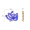 Chinese Style Alloy Enamel Chandelier Components Links X-ENAM-E329-05A-G-4