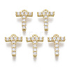 Brass Micro Pave Cubic Zirconia Charms KK-T060-05-T-G-NF-1