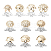 100Pcs 10 Styles Alloy Bead Caps PALLOY-CJ0002-77-2