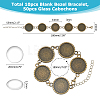 DIY Blank Dome Alloy & Iron Chain Bracelets Making Kits BJEW-HS00001-2
