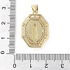Brass Micro Pave Clear Cubic Zirconia Pendants KK-Q813-16C-G-3