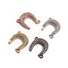 Brass Micro Pave Clear Cubic Zirconia Links Connectors ZIRC-L091-043-1