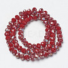 Electroplate Opaque Solid Color Glass Beads Strands EGLA-A034-P4mm-J08-2