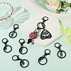 24Pcs Alloy Keychain Clasps KEYC-SC0001-82EB-3