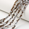 Electroplate Transparent Glass Beads Strands EGLA-A034-T6mm-M20-1