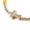 Adjustable Nylon Cord Braided Bead Bracelet BJEW-JB05732-04-2