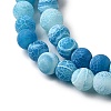 Natural & Dyed Crackle Agate Bead Strands G-T056-6mm-07-5