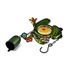 Frog Glass Wind Chime AJEW-XCP0002-73-3