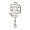 Brass Micro Pave Clear Cubic Zirconia Connector Charms LS-KK-P288-01P-1
