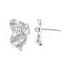Brass Twist Stud Earring Findings KK-N232-449P-3