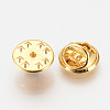 Brass Butterfly Clutches Pin Backs X-KK-Q735-338G-1
