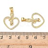 Brass Micro Pave Cubic Zirconia Pendants KK-L243-29G-11-3