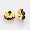 Brass Rhinestone Spacer Beads RB-A014-L6mm-15G-NF-2