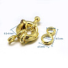Brass Spring Ring Clasps X-KK-L082A-01G-3