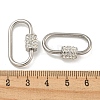 304 Stainless Steel Screw Carabiner Lock Charms STAS-C092-02A-P-3