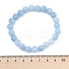 Natural & Dyed White Jade Bead Stretch Bracelets X-BJEW-K212-B-018-5