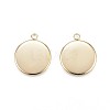 Ion Plating(IP) 304 Stainless Steel Pendant Cabochon Settings LS-STAS-G127-13-14mm-G-2