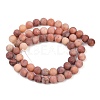 Natural Pink Aventurine Beads Strands G-G716-01-6mm-8